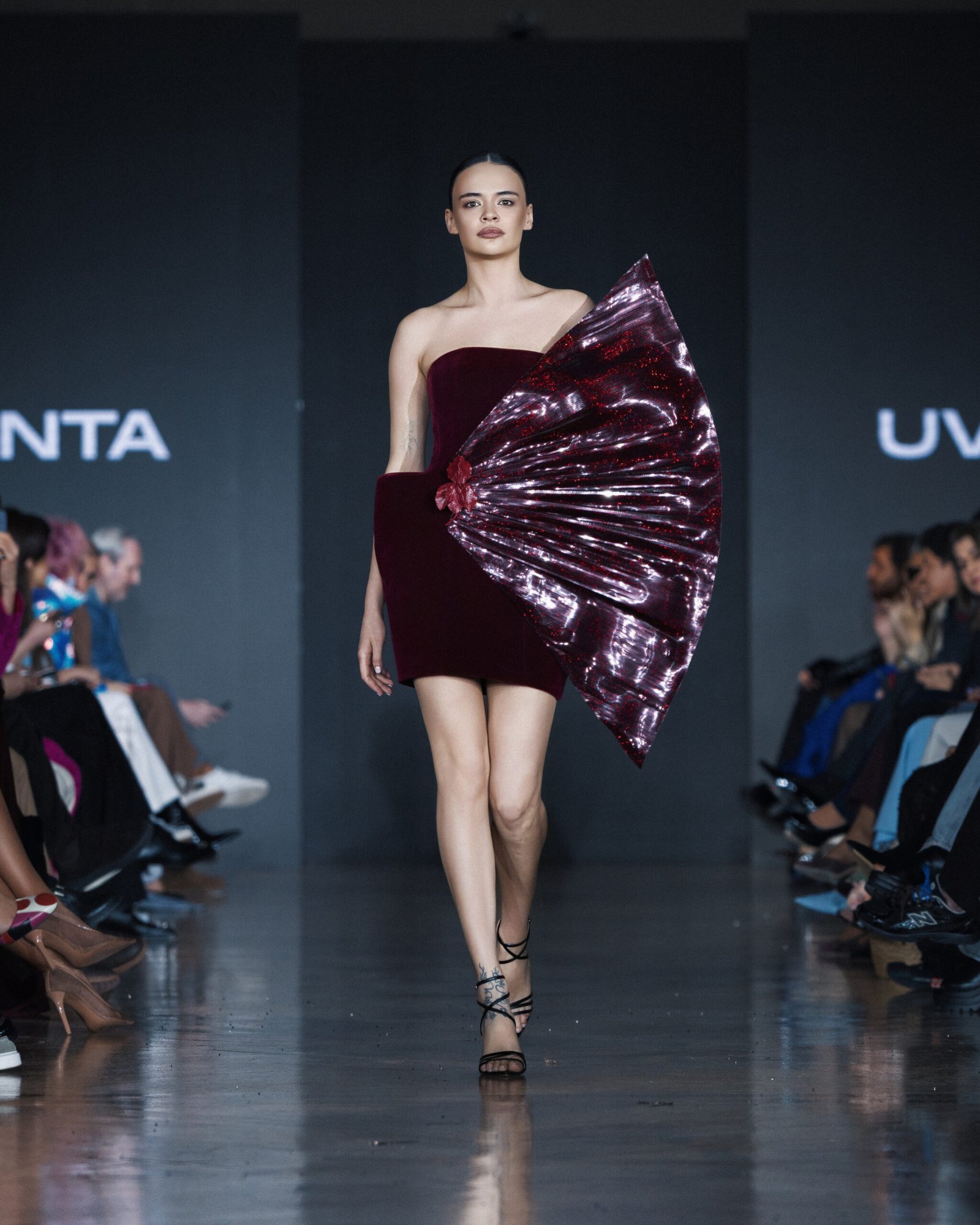 Sophisticated burgundy mini dress
