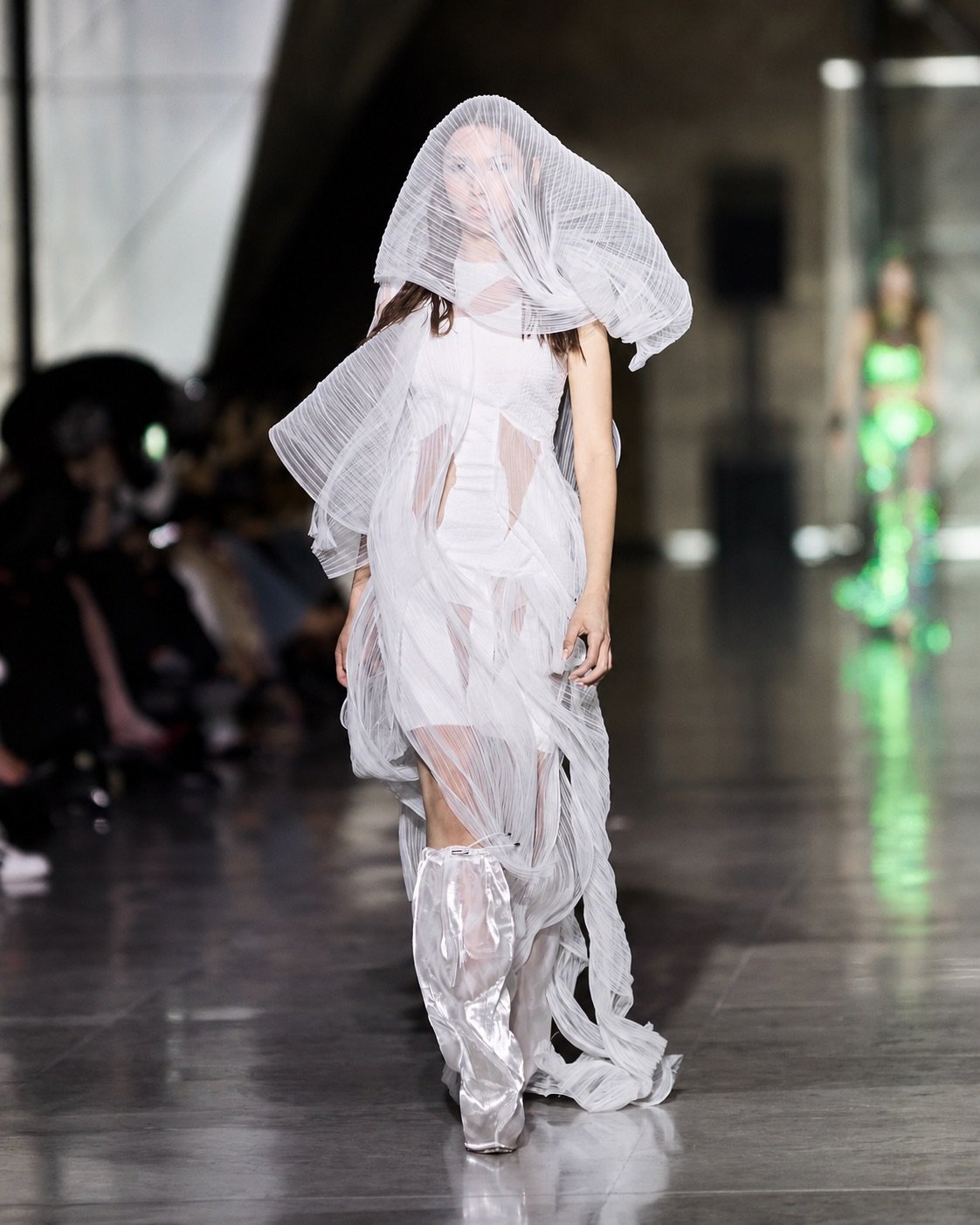 Ethereal Pleated Couture Dress