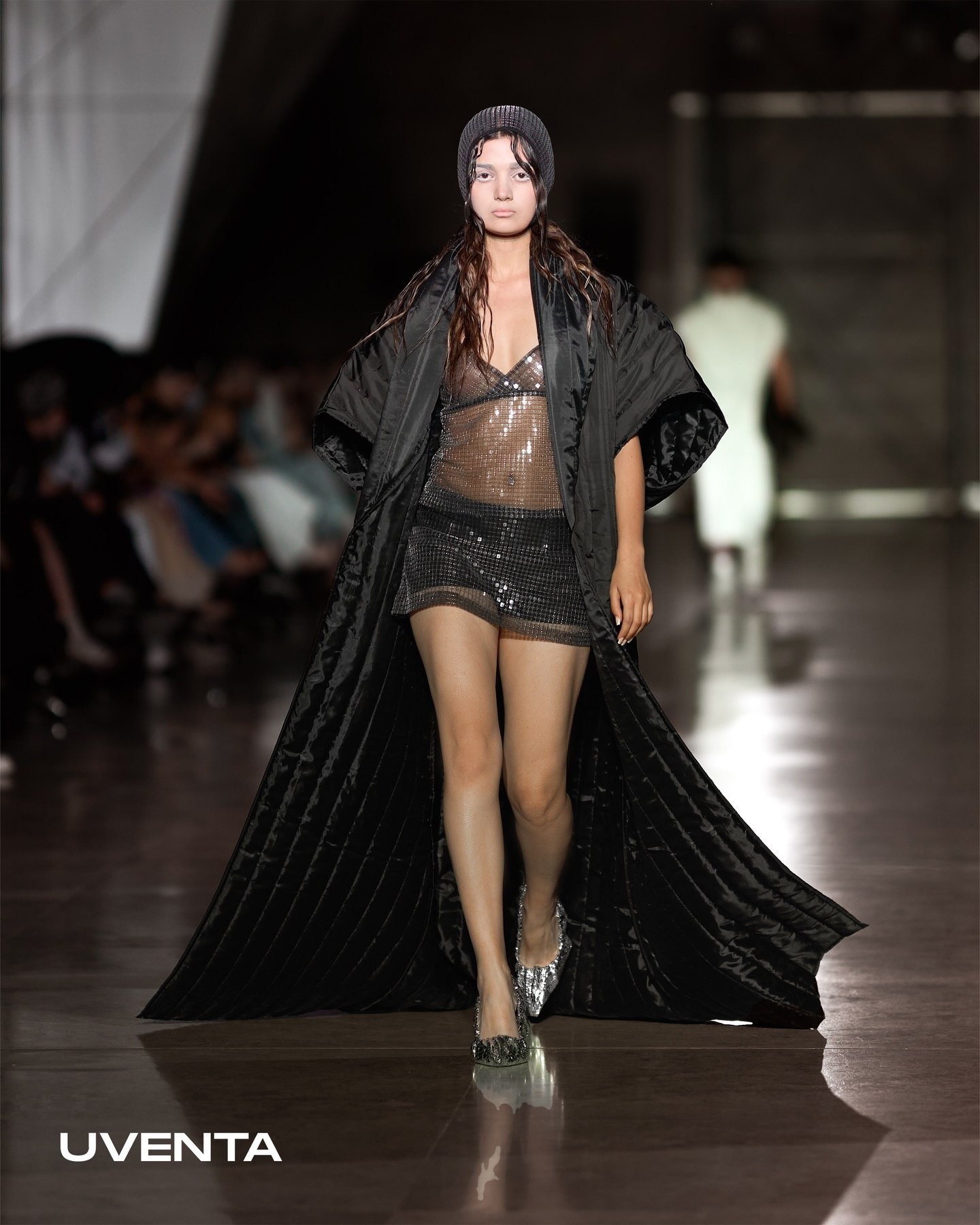 Noir Quilted Couture Cape