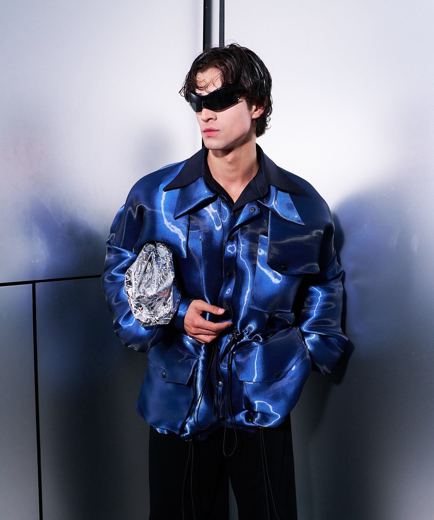 Midnight Reflective Utility Jacket